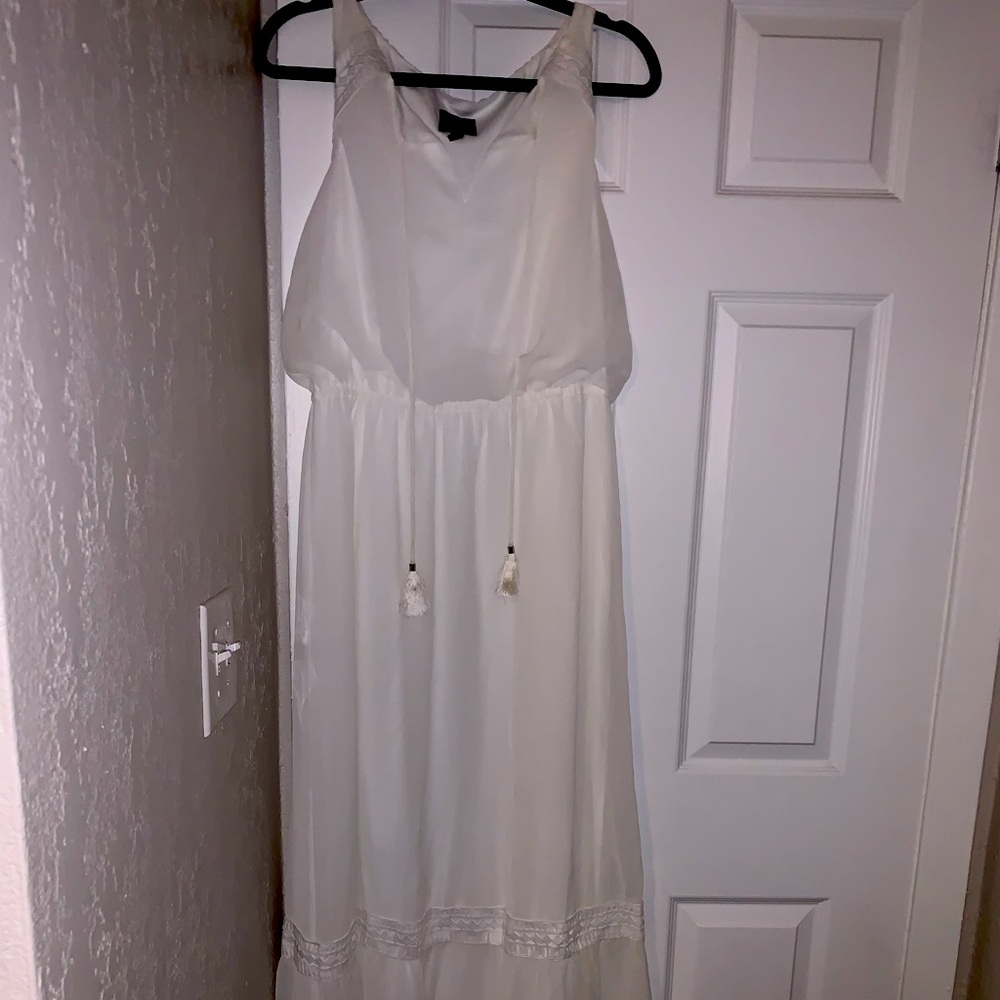 White Adrianna Papell Long Dress